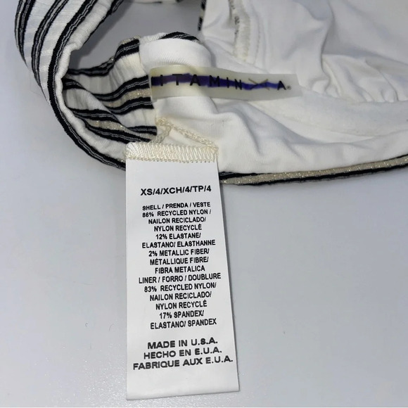 New! Vitamin A Demi striped underwire bikini top 12969 - Picture 4 of 5